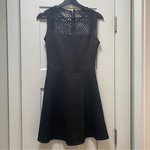 Black Mesh Detail Dress